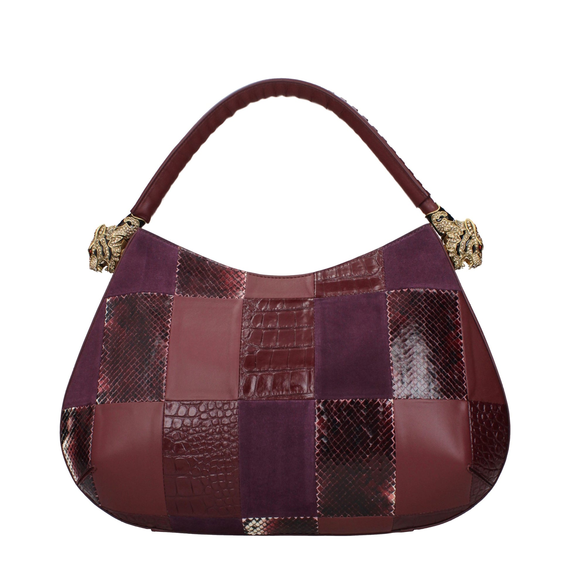Roberto Cavalli Purple Leather Handbag Curated Luxury Accessories by Orvyn