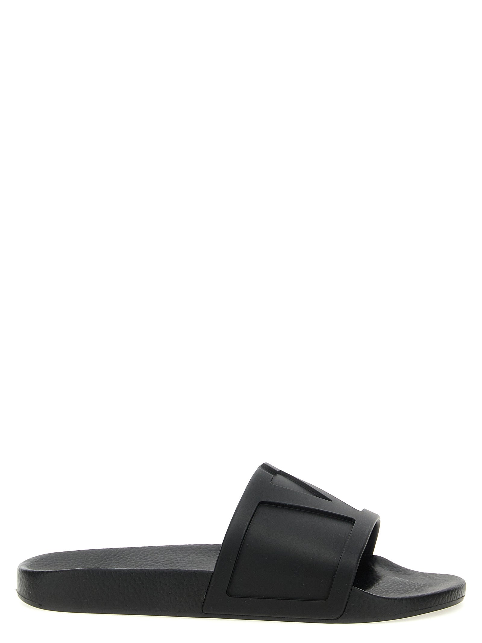Valentino Garavani Black Plastic Slides Curated Luxury Accessories by Orvyn