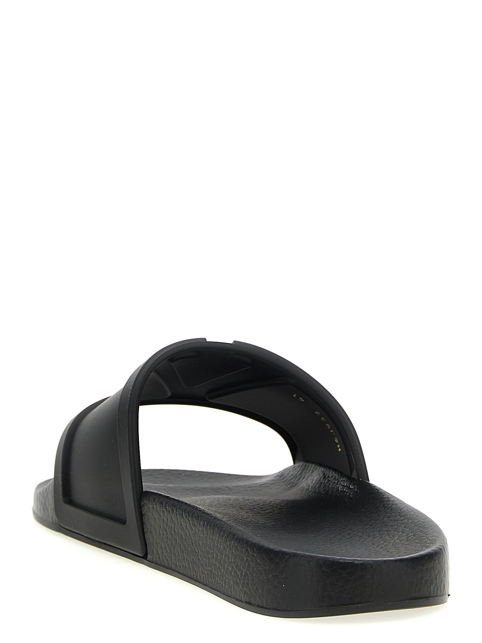 Valentino Garavani Black Plastic Slides Curated Luxury Accessories by Orvyn