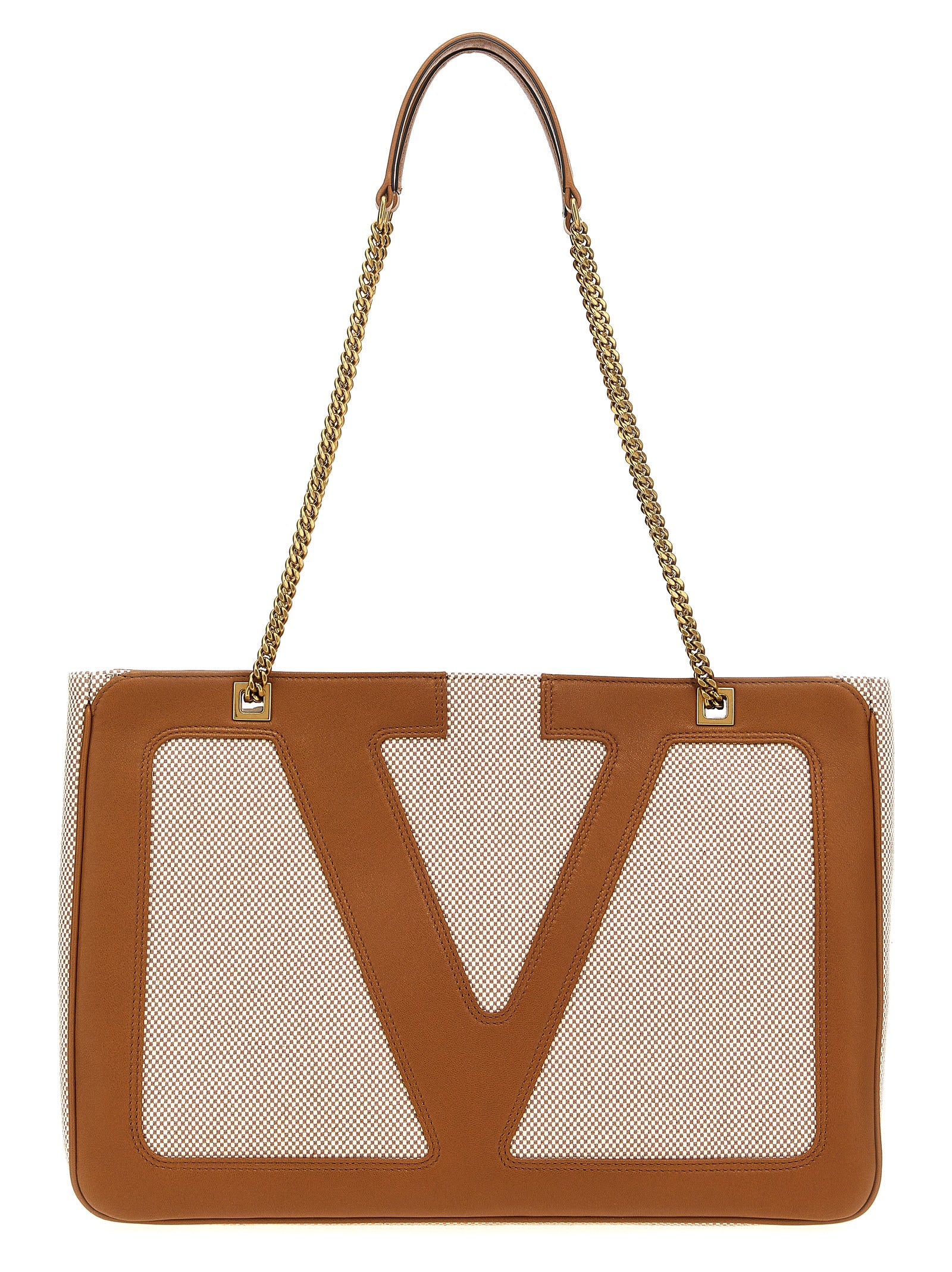 Valentino Garavani Beige Cotton Tote Bag Curated Luxury Accessories by Orvyn
