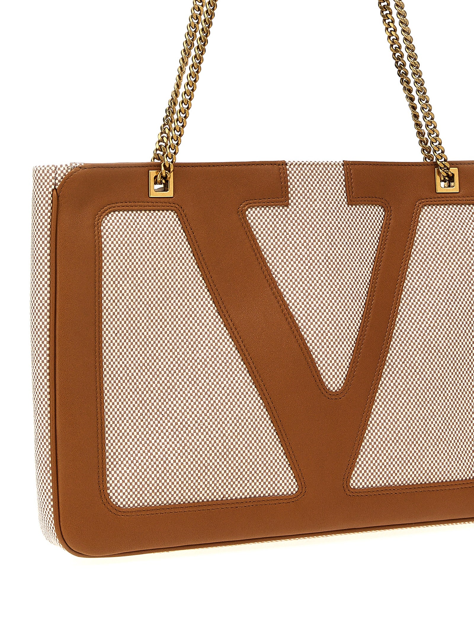 Valentino Garavani Beige Cotton Tote Bag Curated Luxury Accessories by Orvyn