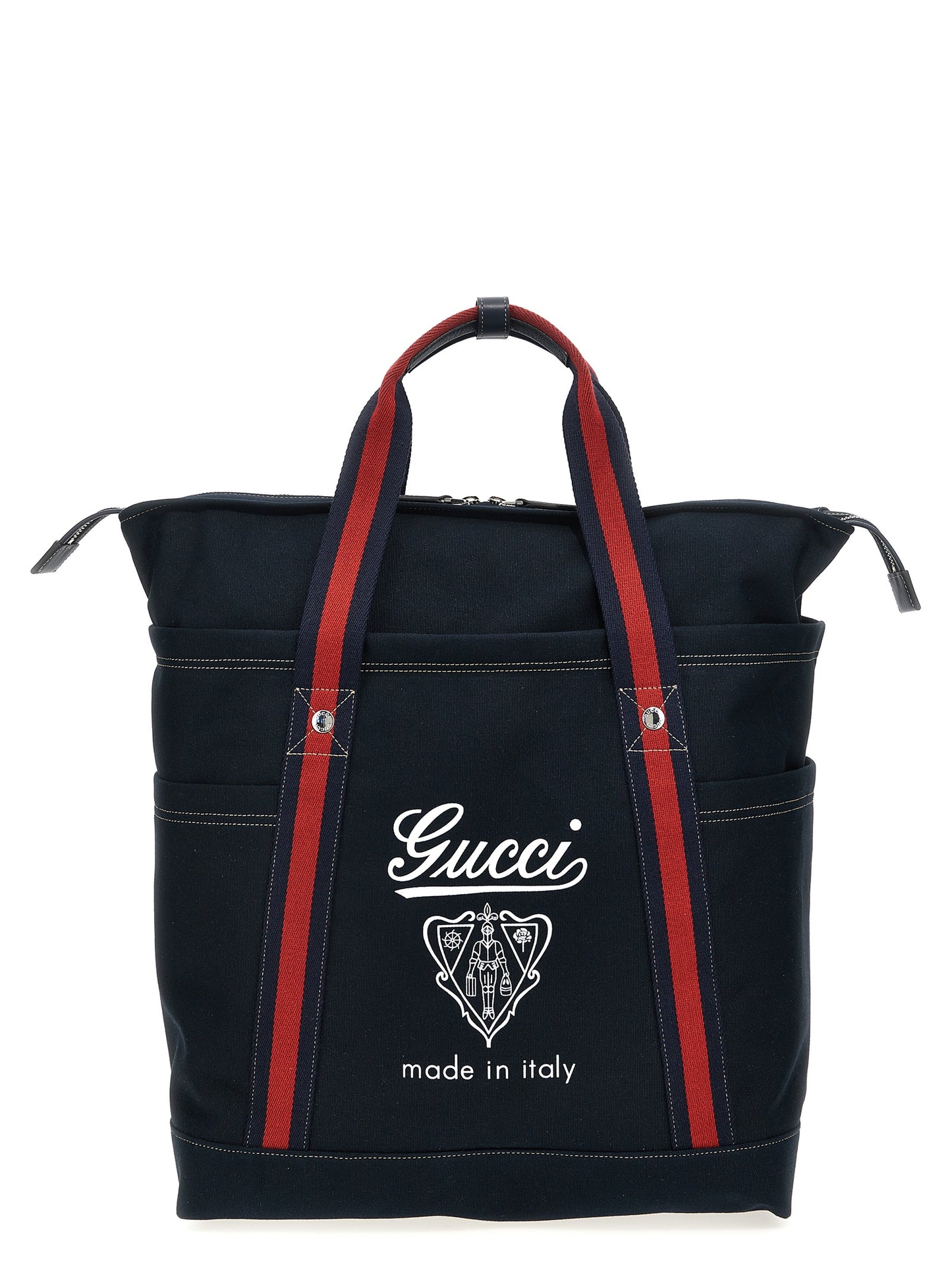 Gucci Blue Cotton Tote Bag Curated Luxury Accessories by Orvyn