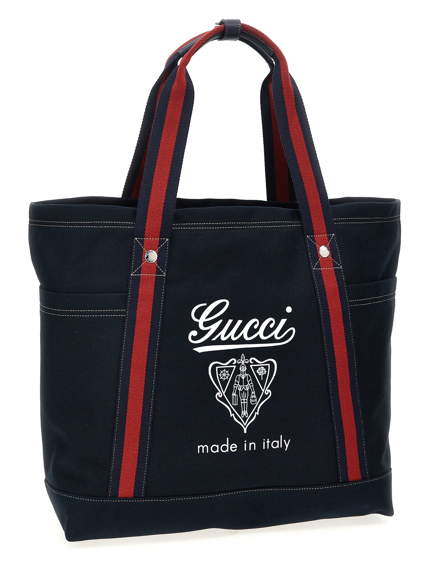 Gucci Blue Cotton Tote Bag Curated Luxury Accessories by Orvyn