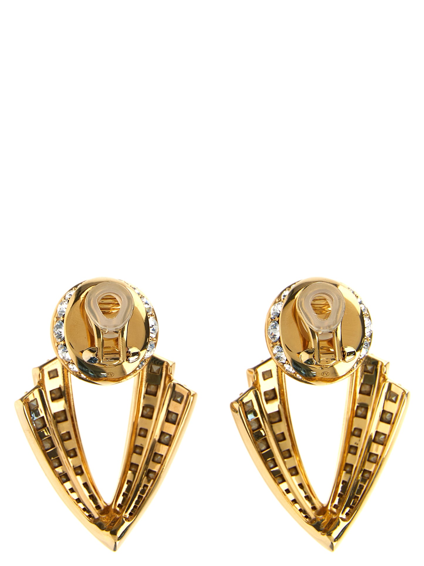 Valentino Garavani Gold Brass Earrings Curated Luxury Accessories by Orvyn