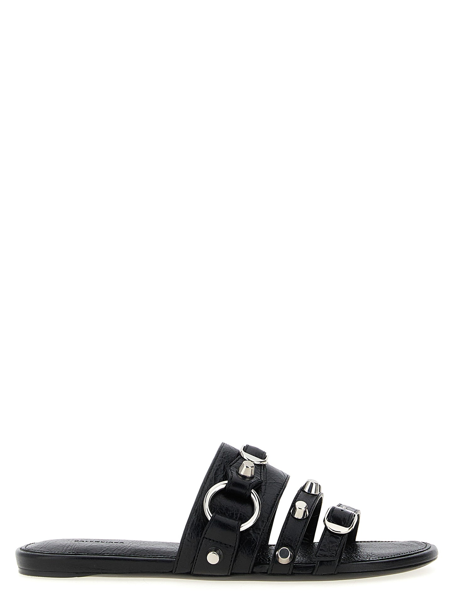 Balenciaga Black Lamb Leather Slides Curated Luxury Accessories by Orvyn