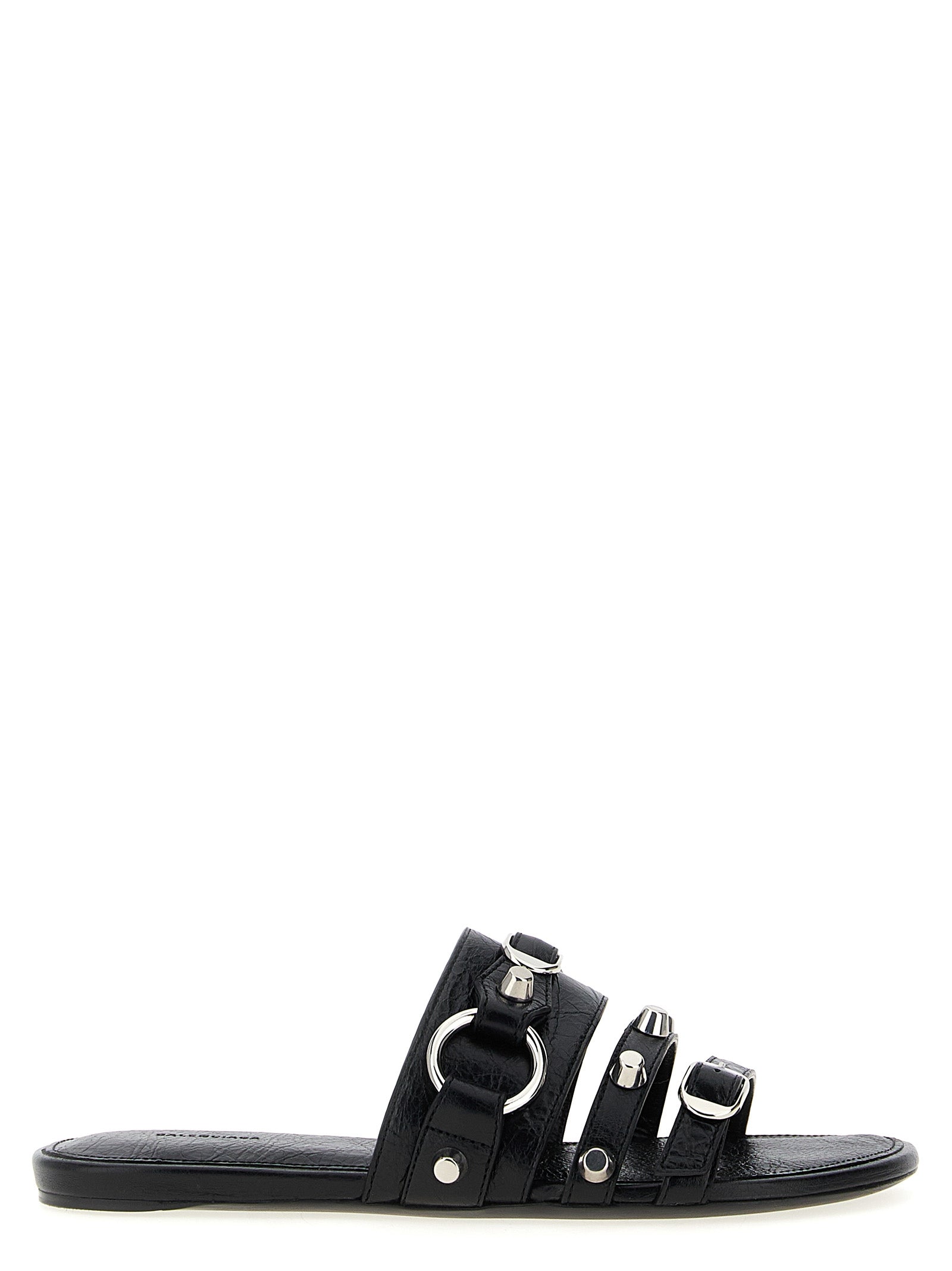 Balenciaga Black Lamb Leather Slides Curated Luxury Accessories by Orvyn