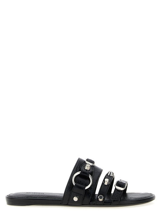 Balenciaga Black Lamb Leather Slides Curated Luxury Accessories by Orvyn