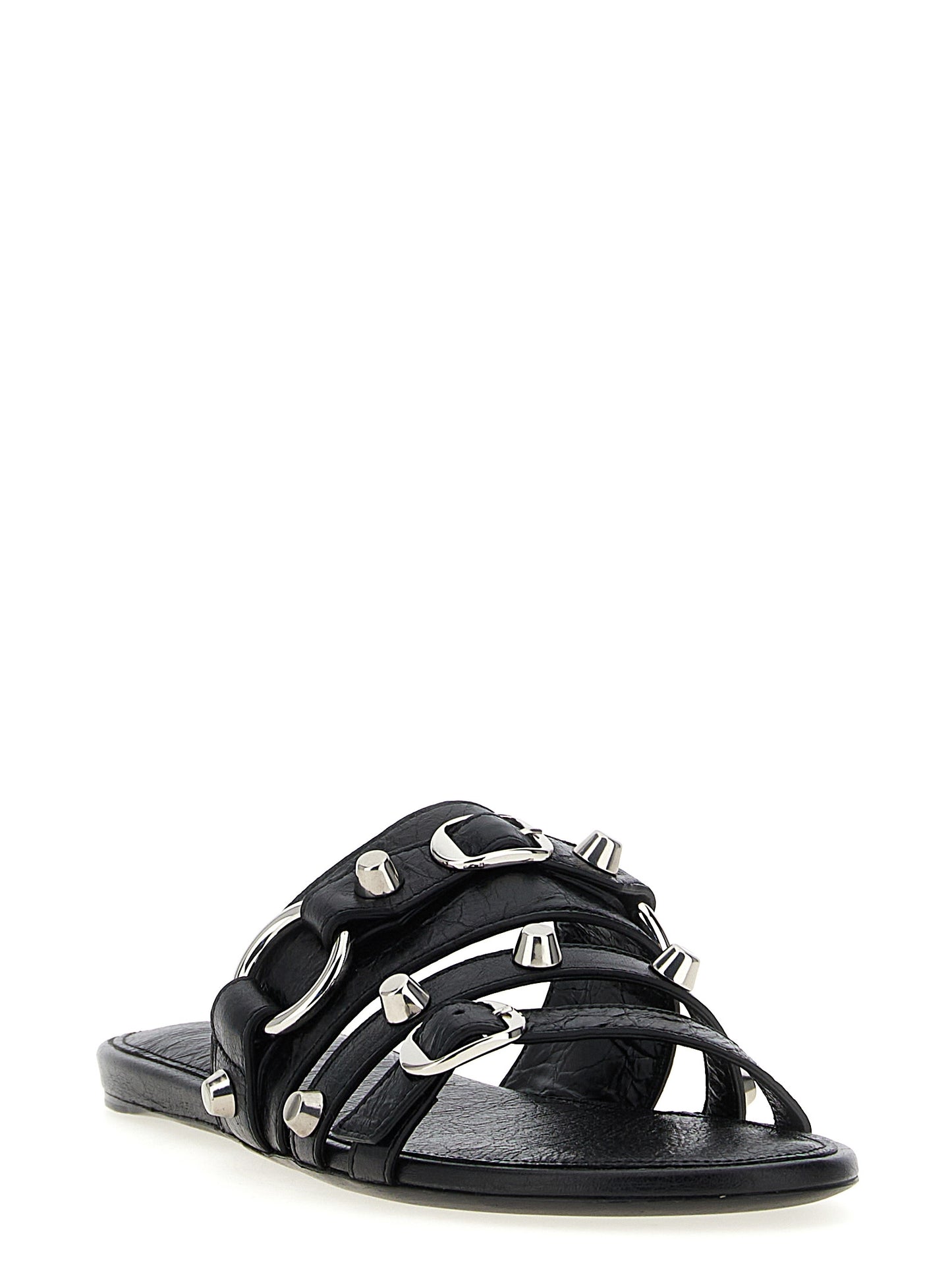 Balenciaga Black Lamb Leather Slides Curated Luxury Accessories by Orvyn