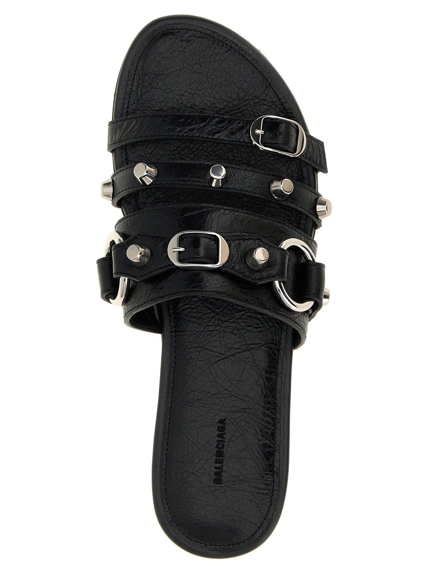 Balenciaga Black Lamb Leather Slides Curated Luxury Accessories by Orvyn