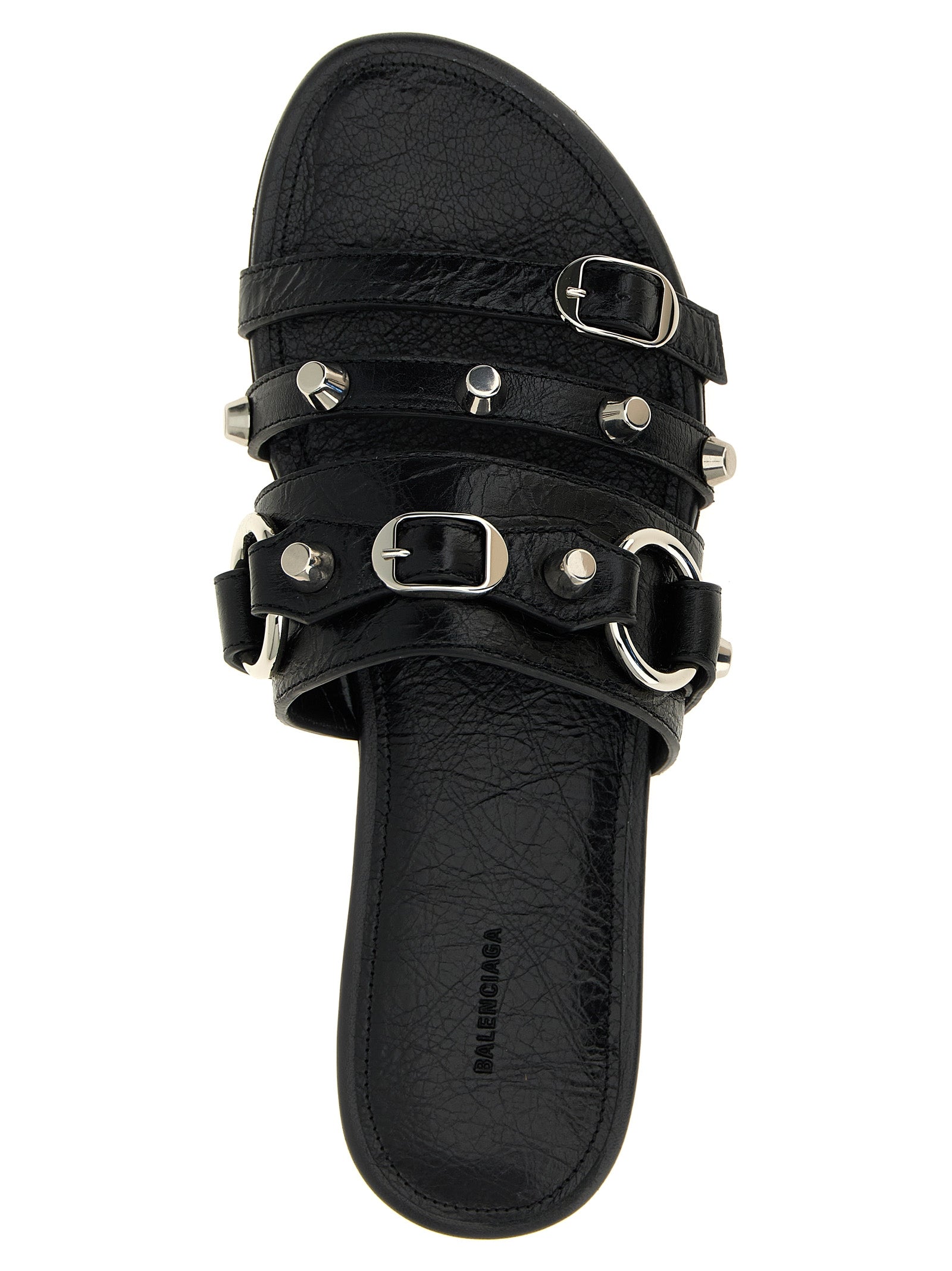 Balenciaga Black Lamb Leather Slides Curated Luxury Accessories by Orvyn