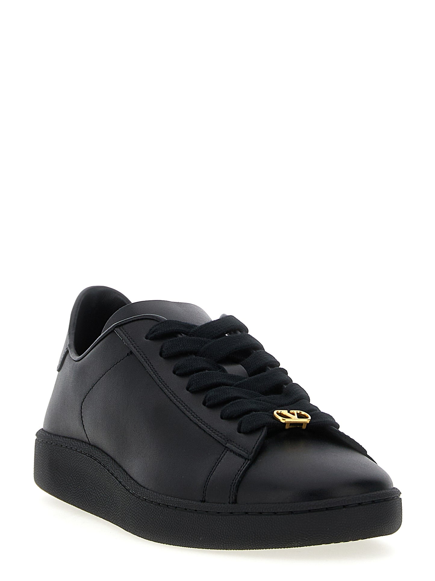 Valentino Garavani Black Calfskin Low Top Sneakers Curated Luxury Accessories by Orvyn