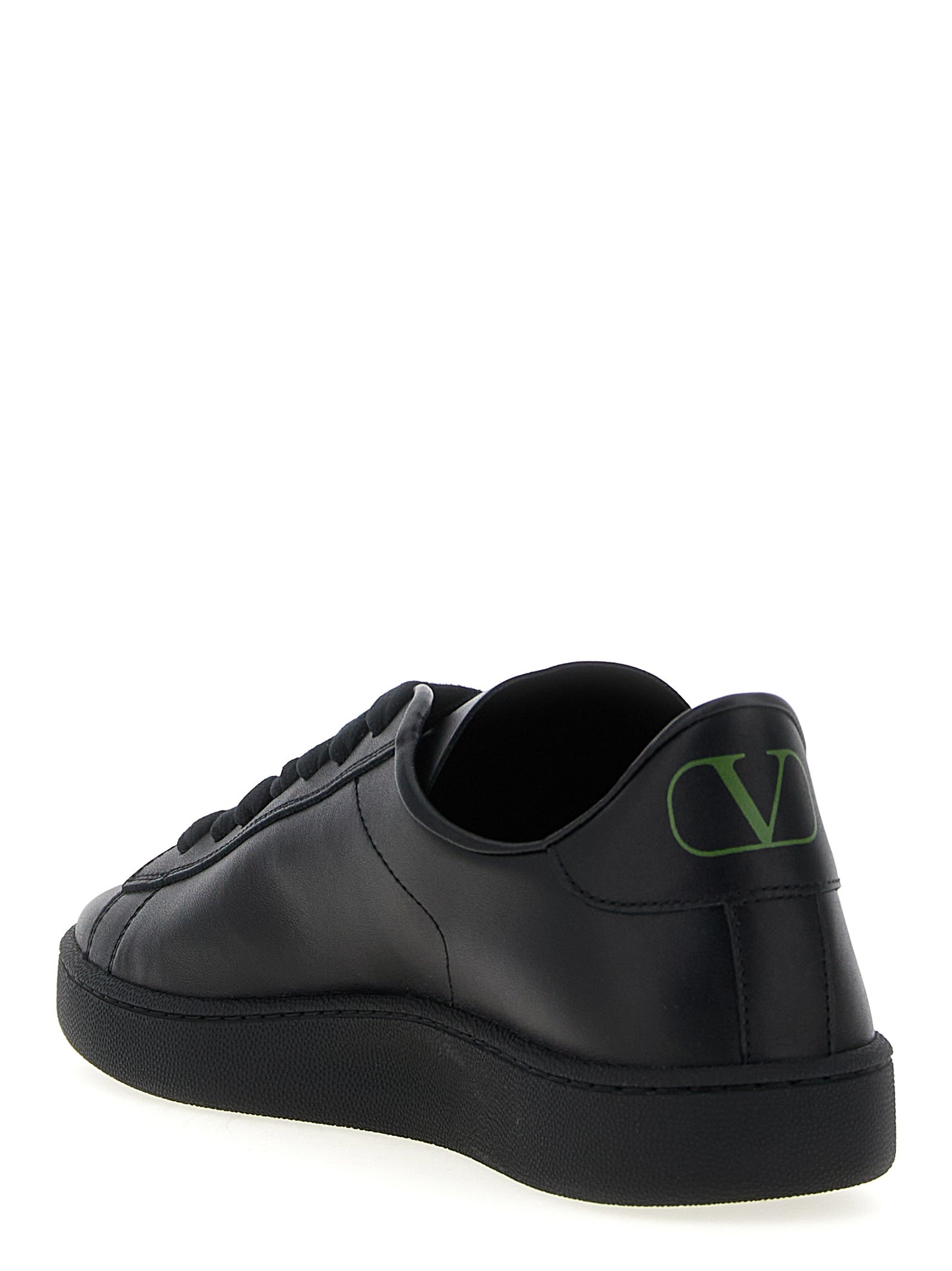 Valentino Garavani Black Calfskin Low Top Sneakers Curated Luxury Accessories by Orvyn