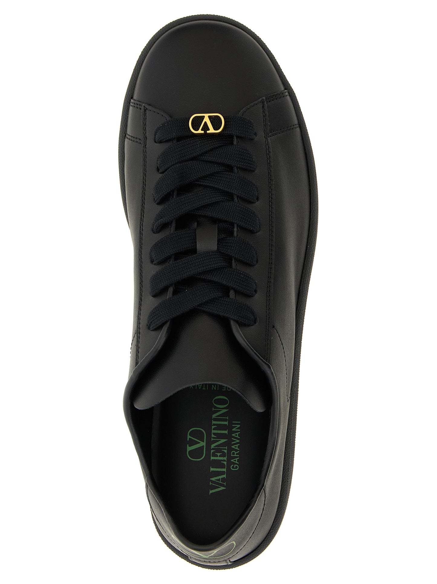 Valentino Garavani Black Calfskin Low Top Sneakers Curated Luxury Accessories by Orvyn