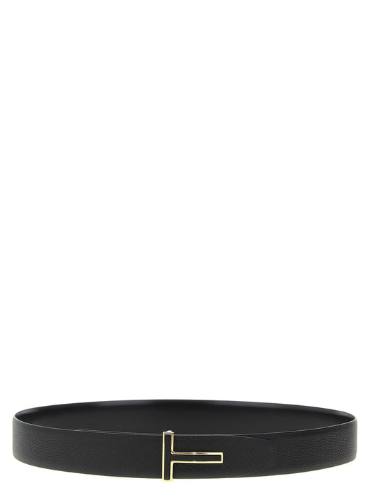 Tom Ford Black Calfskin Regular Belt Curated Luxury Accessories by Orvyn