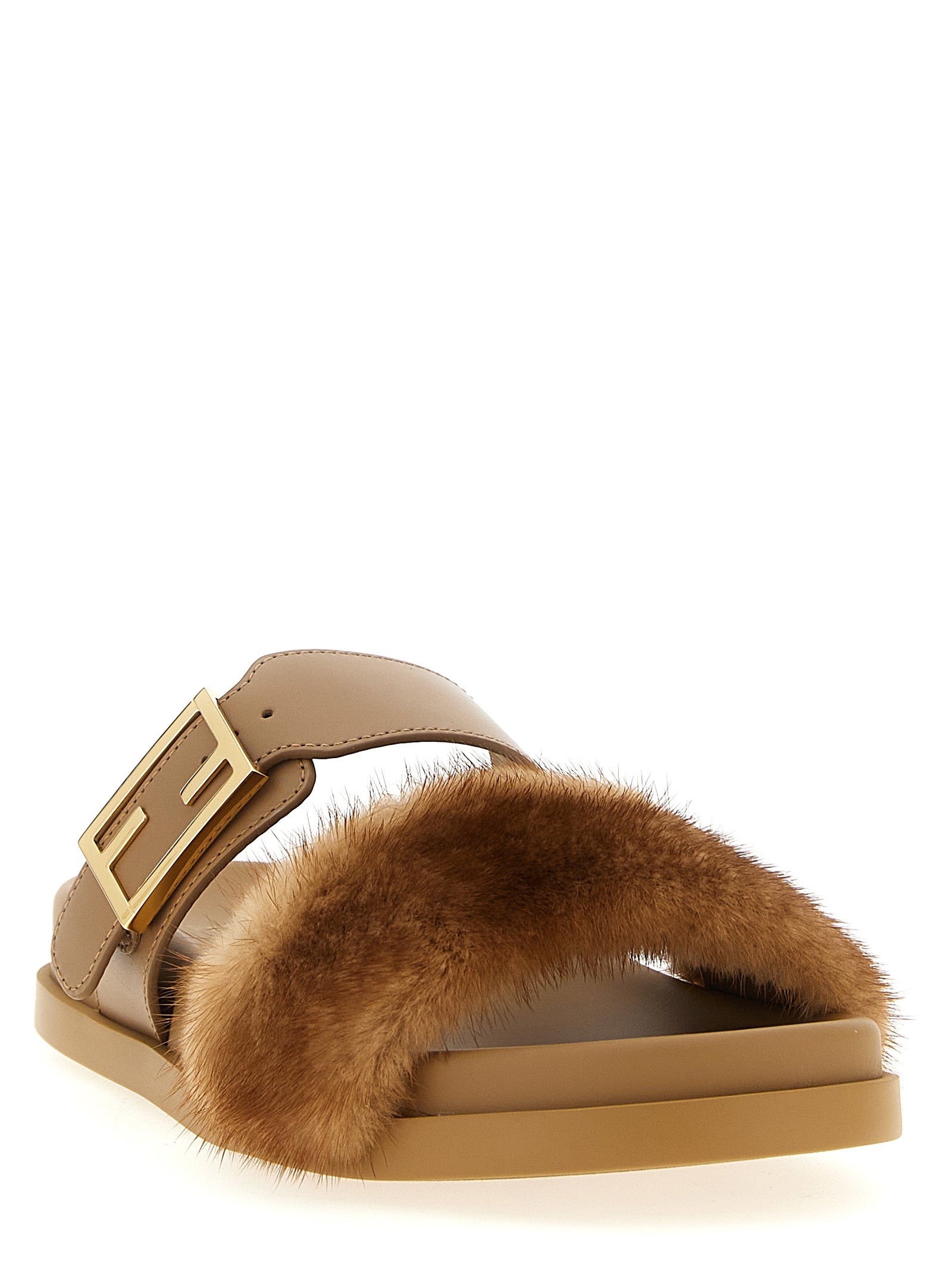 Fendi Brown 'S Opulent' Slides braun