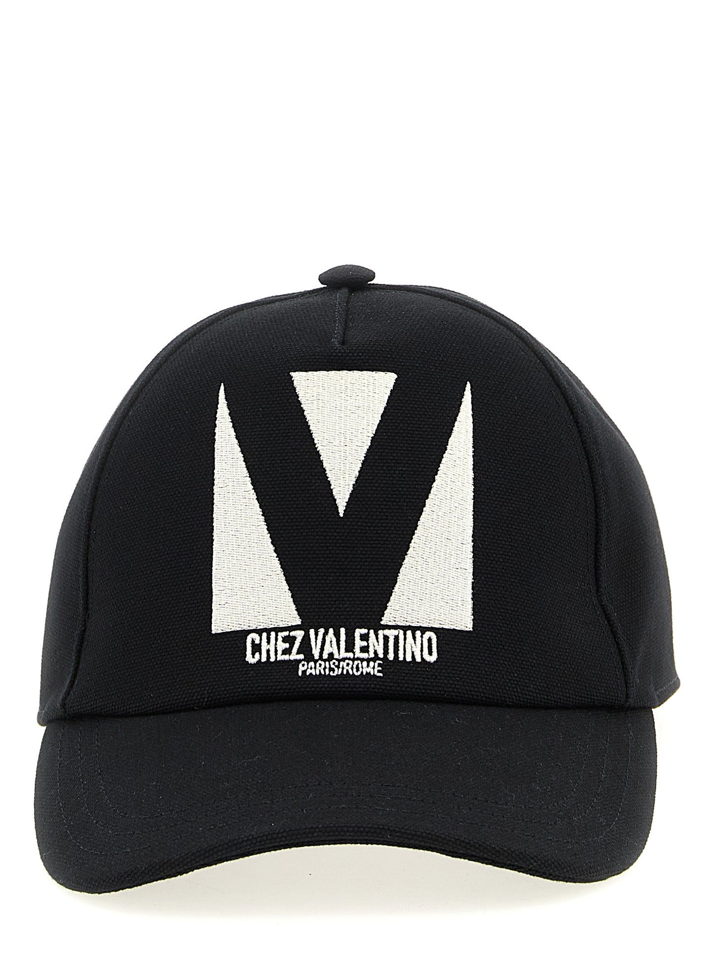 Valentino Garavani Black Cotton Cap (Baseball Hat) Curated Luxury Accessories by Orvyn