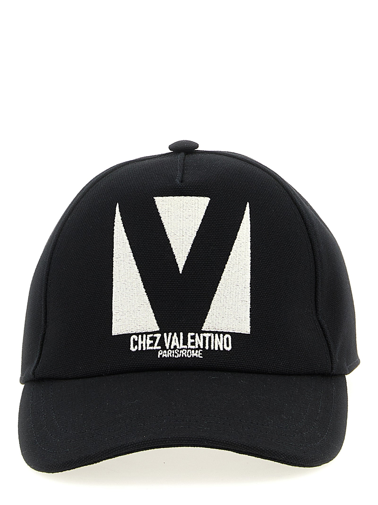 Valentino Garavani Black Cotton Cap (Baseball Hat) Curated Luxury Accessories by Orvyn