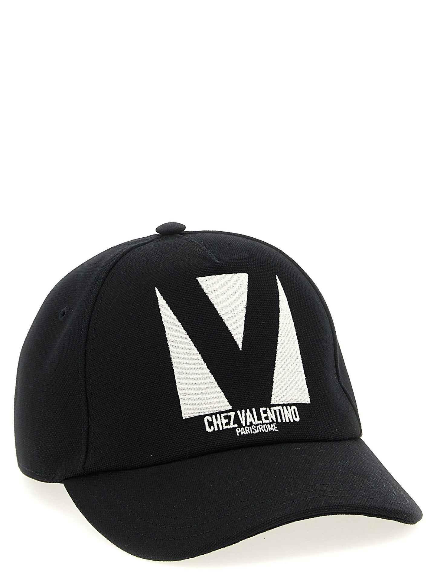 Valentino Garavani Black Cotton Cap (Baseball Hat) Curated Luxury Accessories by Orvyn