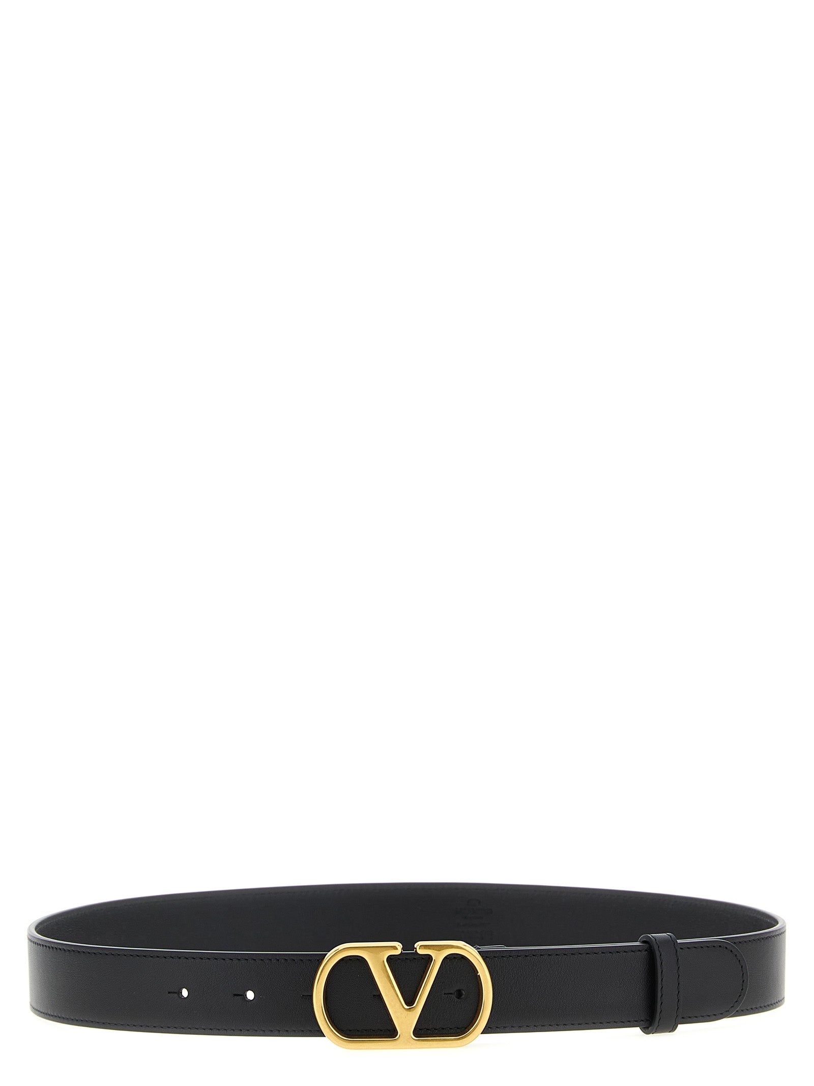 Valentino Garavani Black Calfskin Regular Belt Curated Luxury Accessories by Orvyn