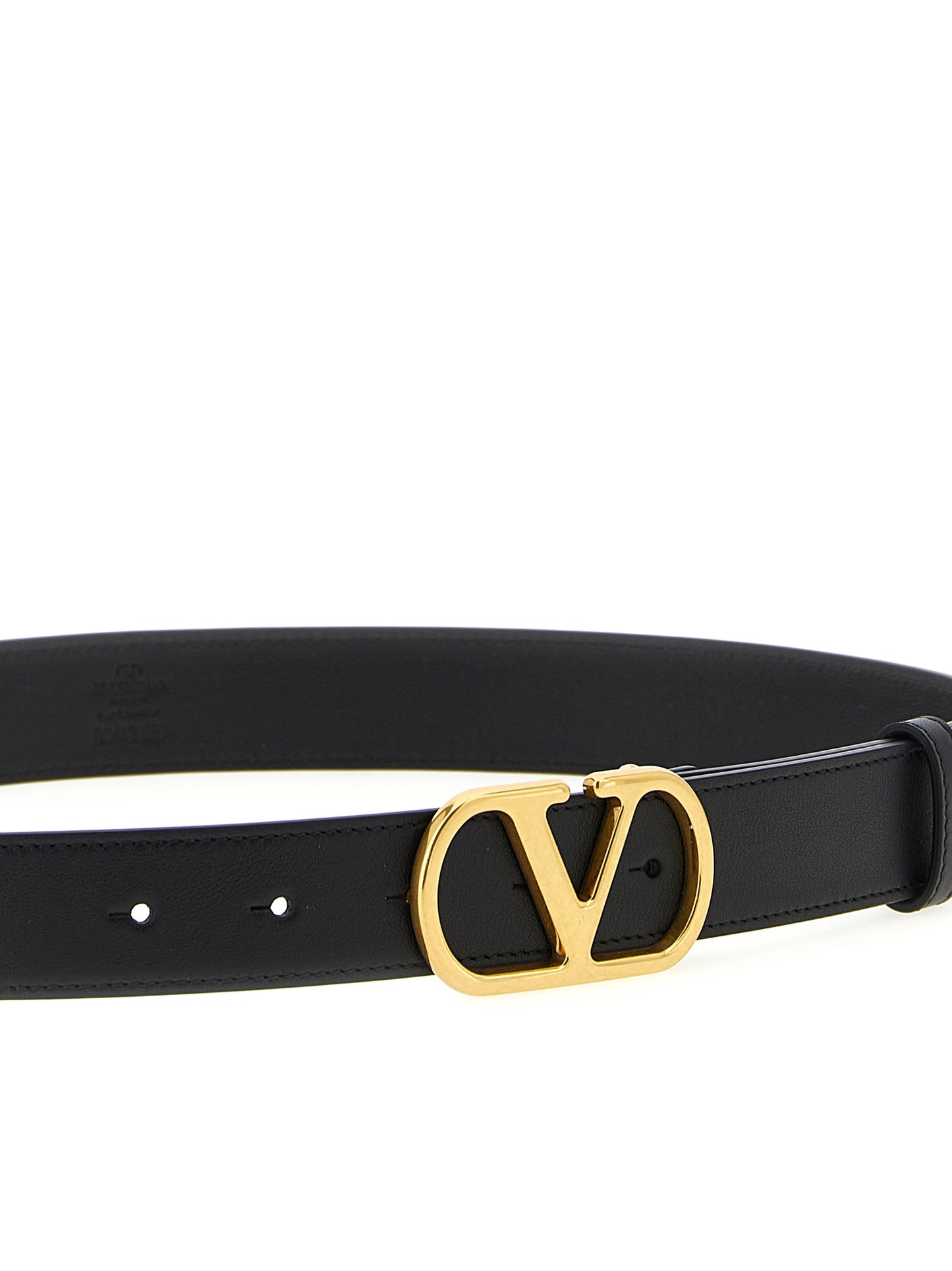 Valentino Garavani Black Calfskin Regular Belt Curated Luxury Accessories by Orvyn