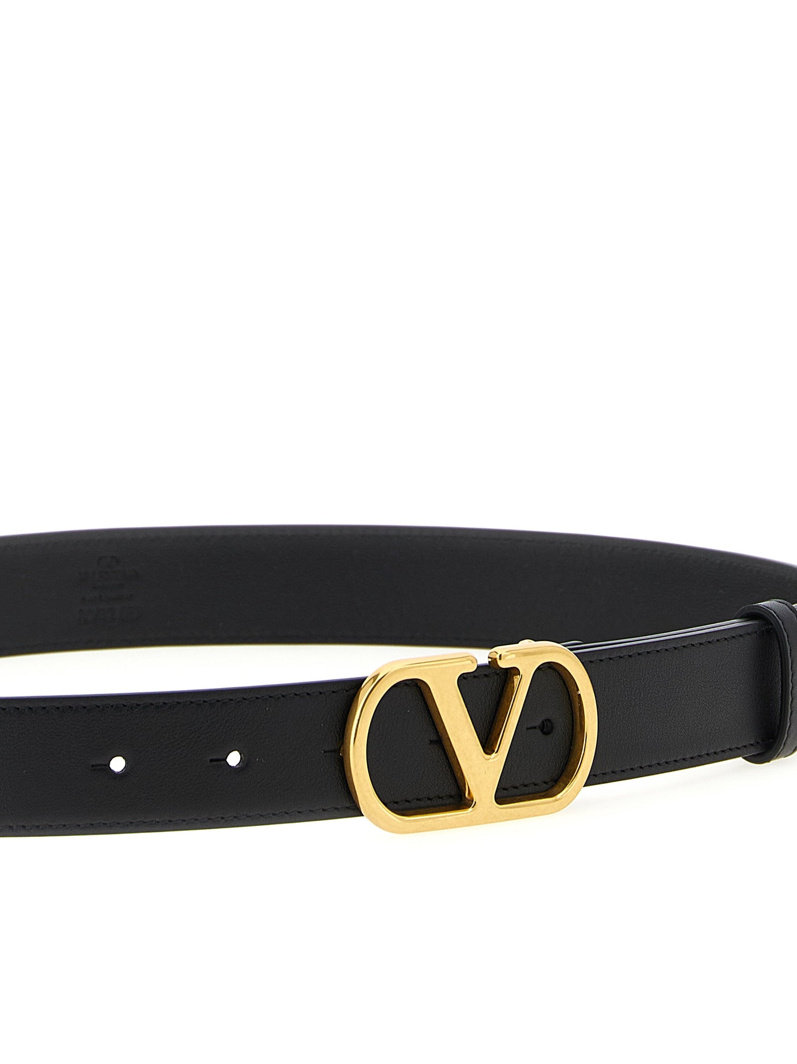 Valentino Garavani Black Calfskin Regular Belt Curated Luxury Accessories by Orvyn