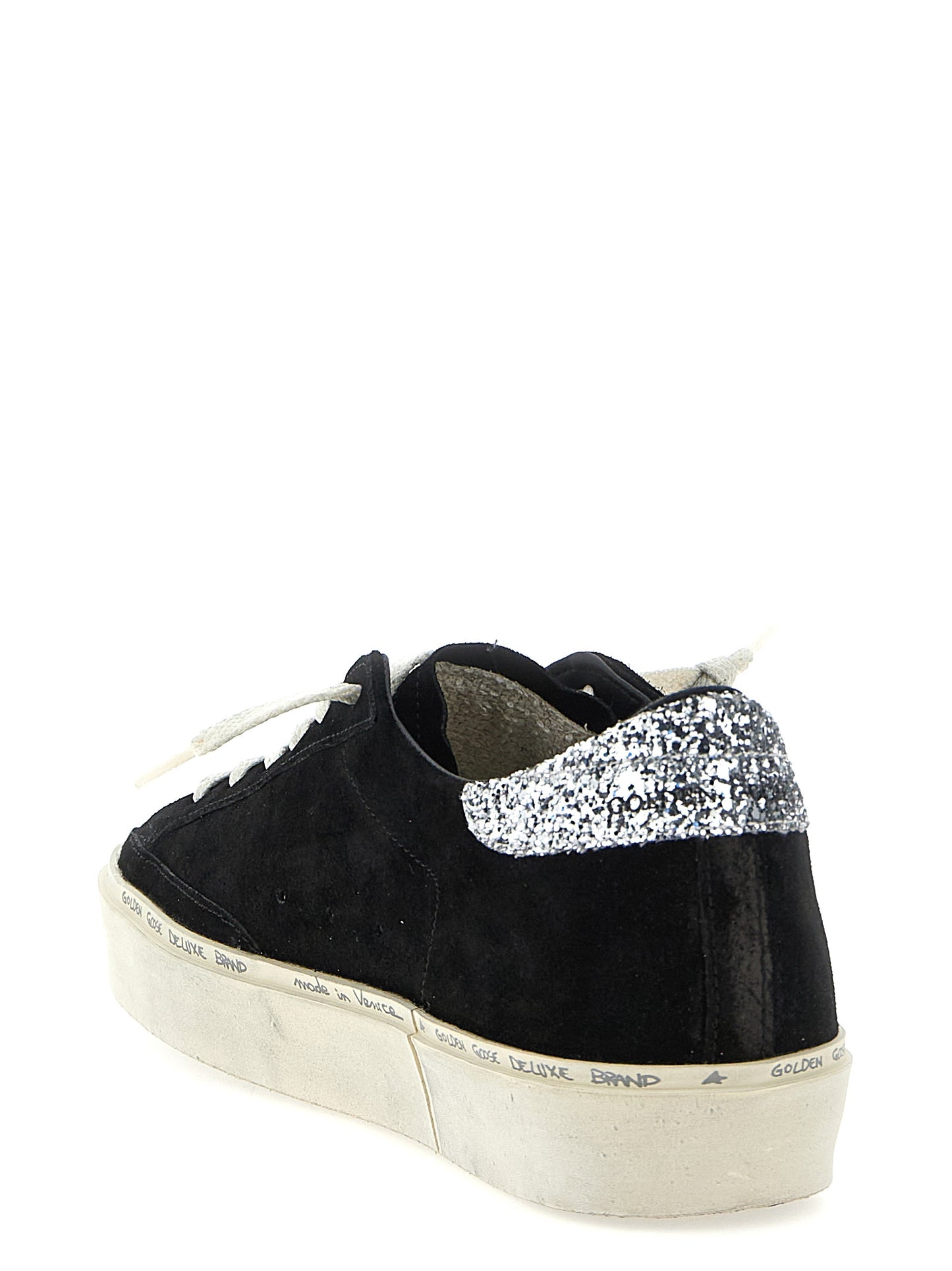 Golden Goose Black Leather Low Top Sneakers Curated Luxury Accessories by Orvyn