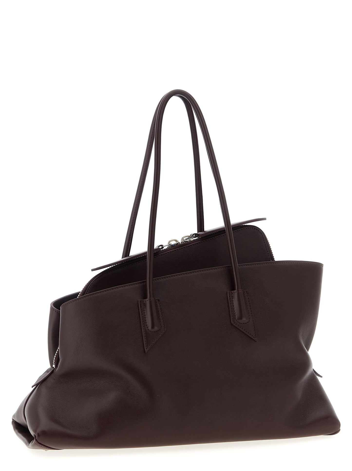 The Attico Purple Calfskin Shoulder Bag Curated Luxury Accessories by Orvyn