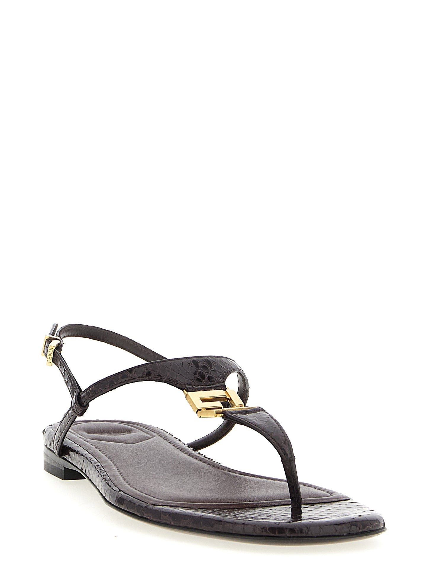 Fendi Purple Elastane Flat Sandals Curated Luxury Accessories by Orvyn
