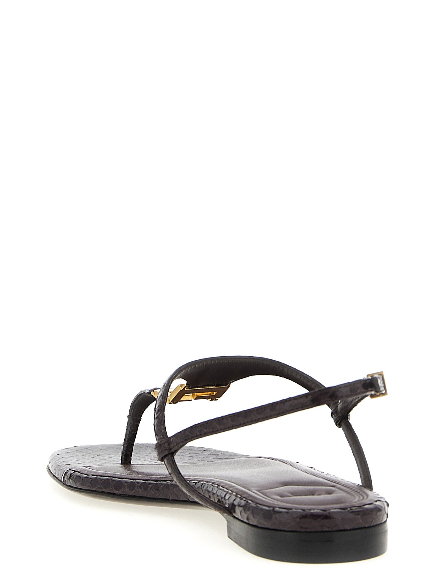 Fendi Purple Elastane Flat Sandals Curated Luxury Accessories by Orvyn