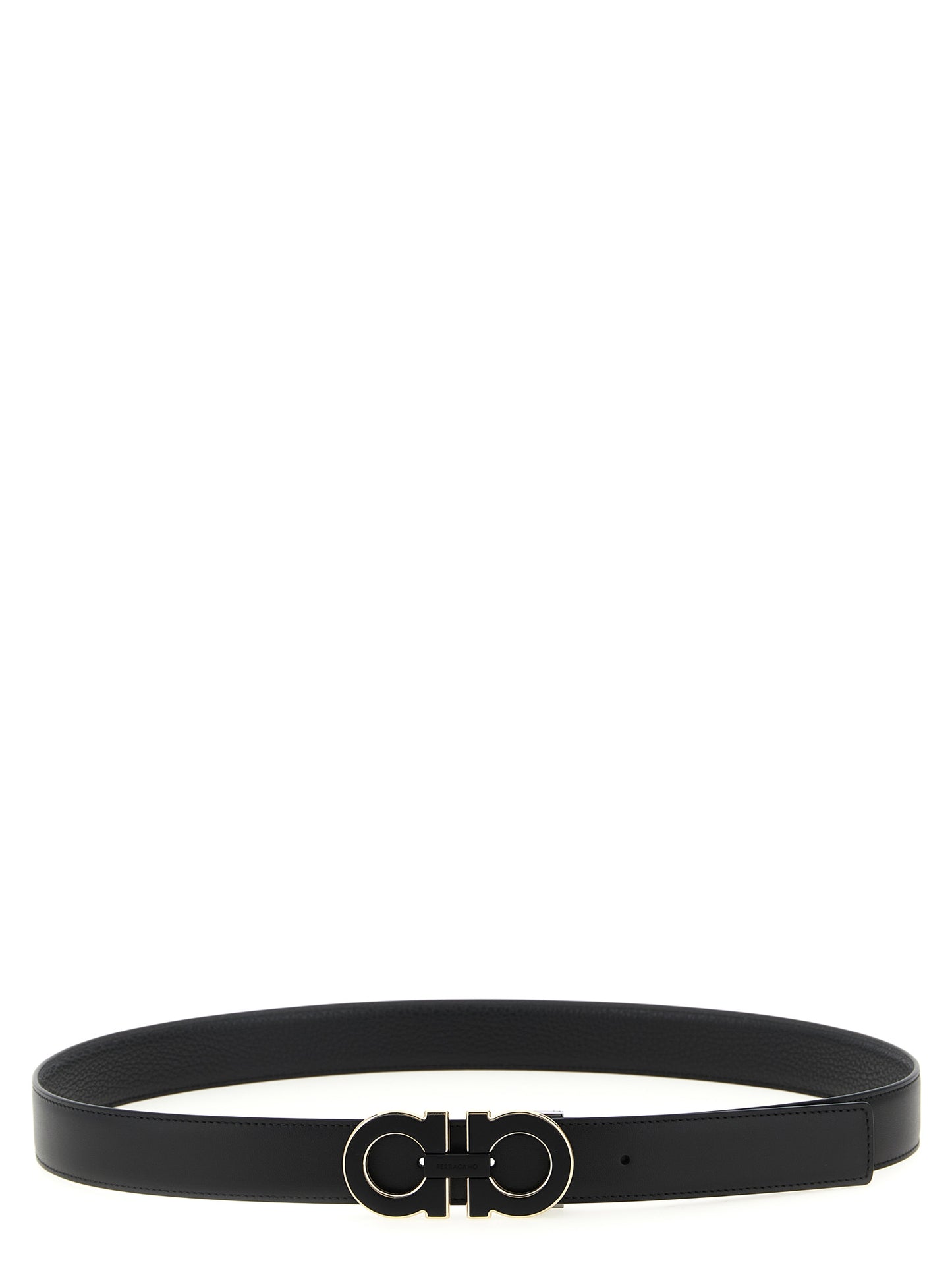Ferragamo Black Calfskin Regular Belt Curated Luxury Accessories by Orvyn