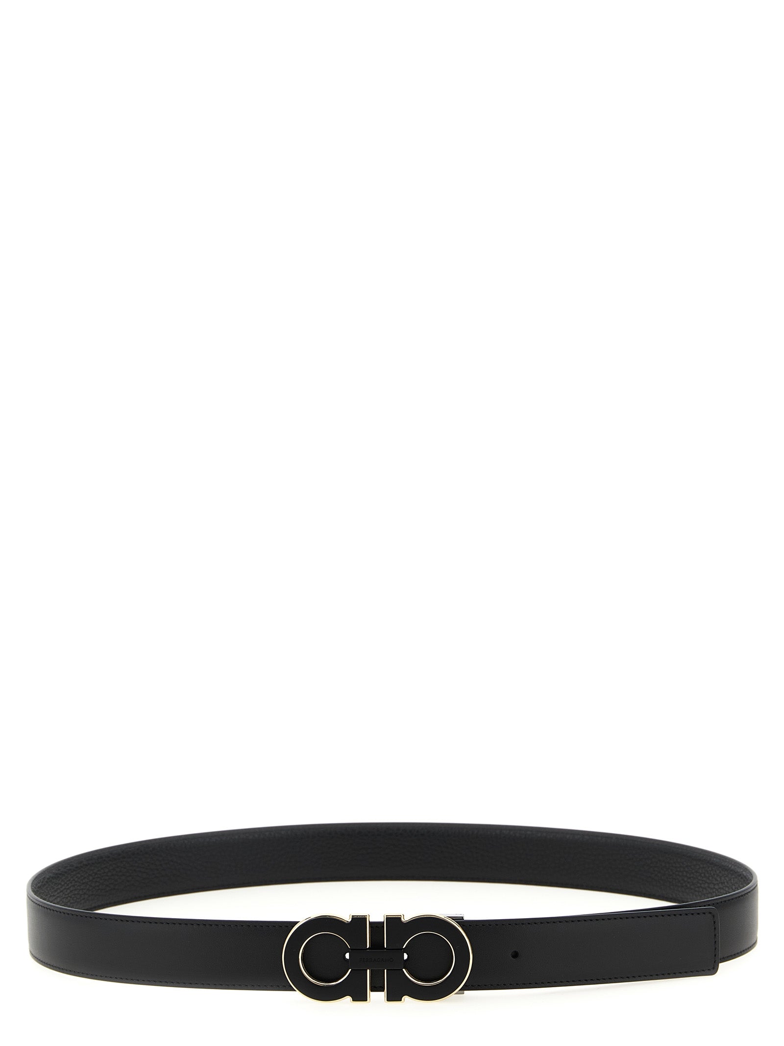 Ferragamo Black Calfskin Regular Belt Curated Luxury Accessories by Orvyn