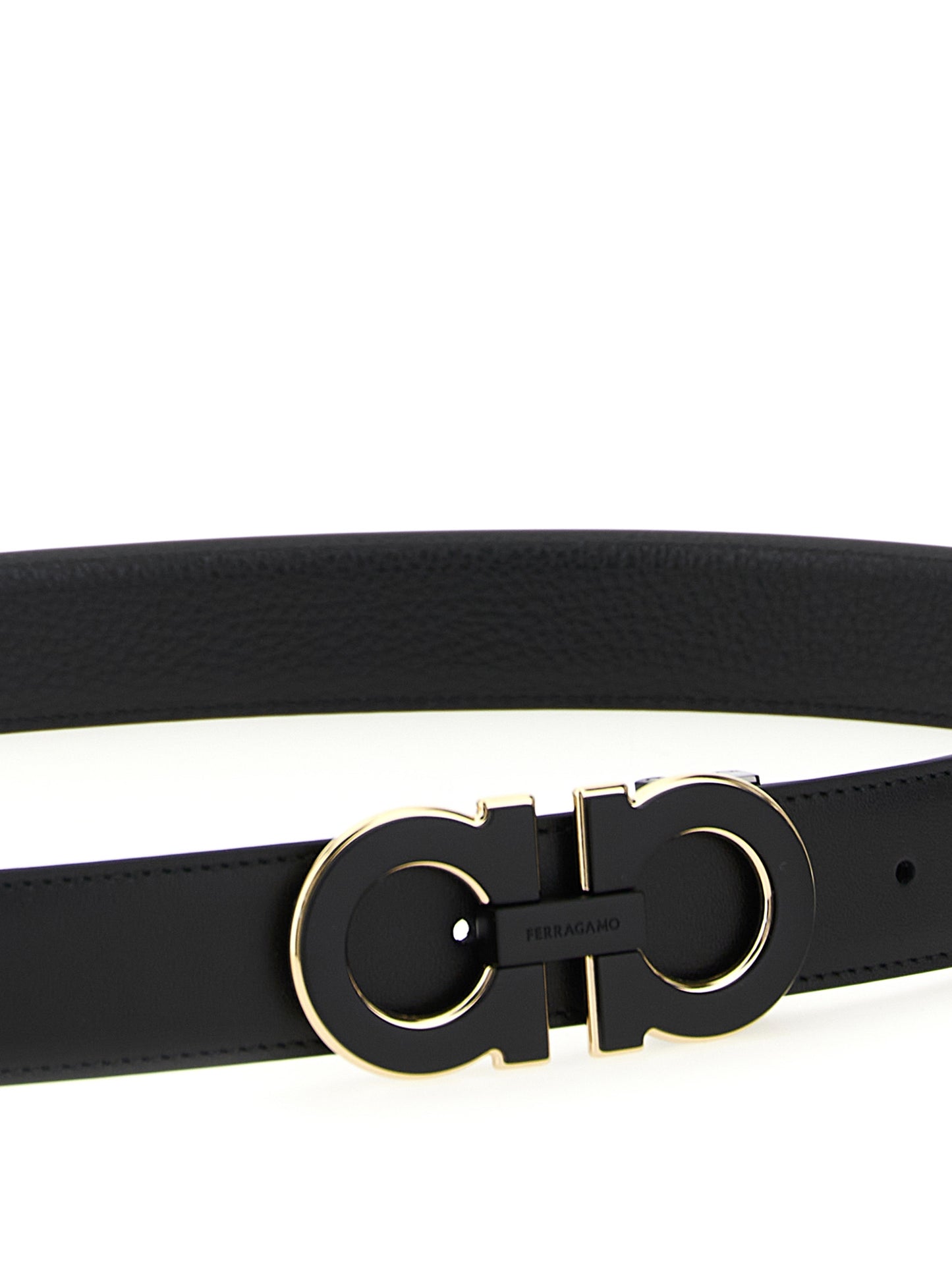 Ferragamo Black Calfskin Regular Belt Curated Luxury Accessories by Orvyn
