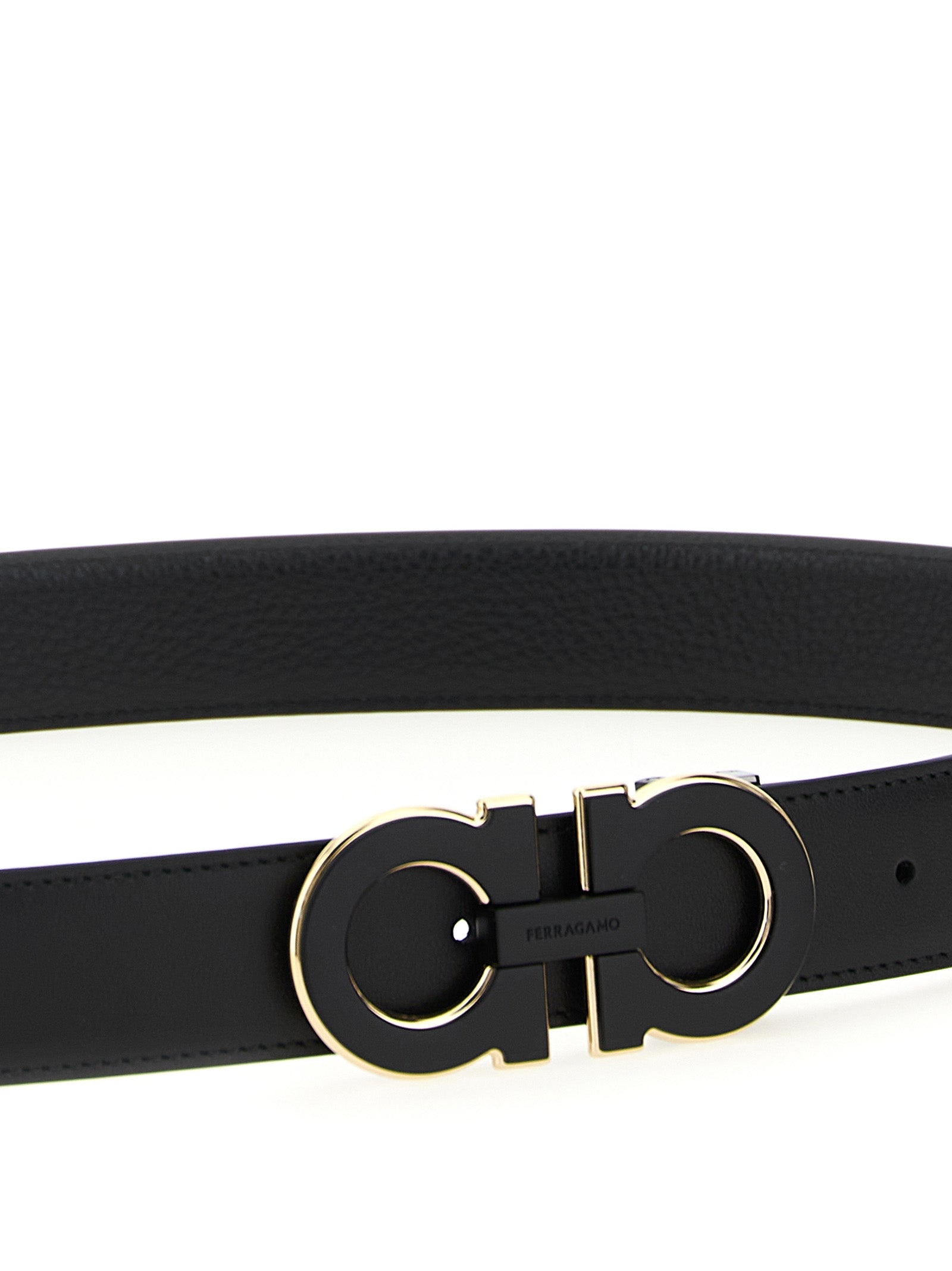 Ferragamo Black Calfskin Regular Belt Curated Luxury Accessories by Orvyn