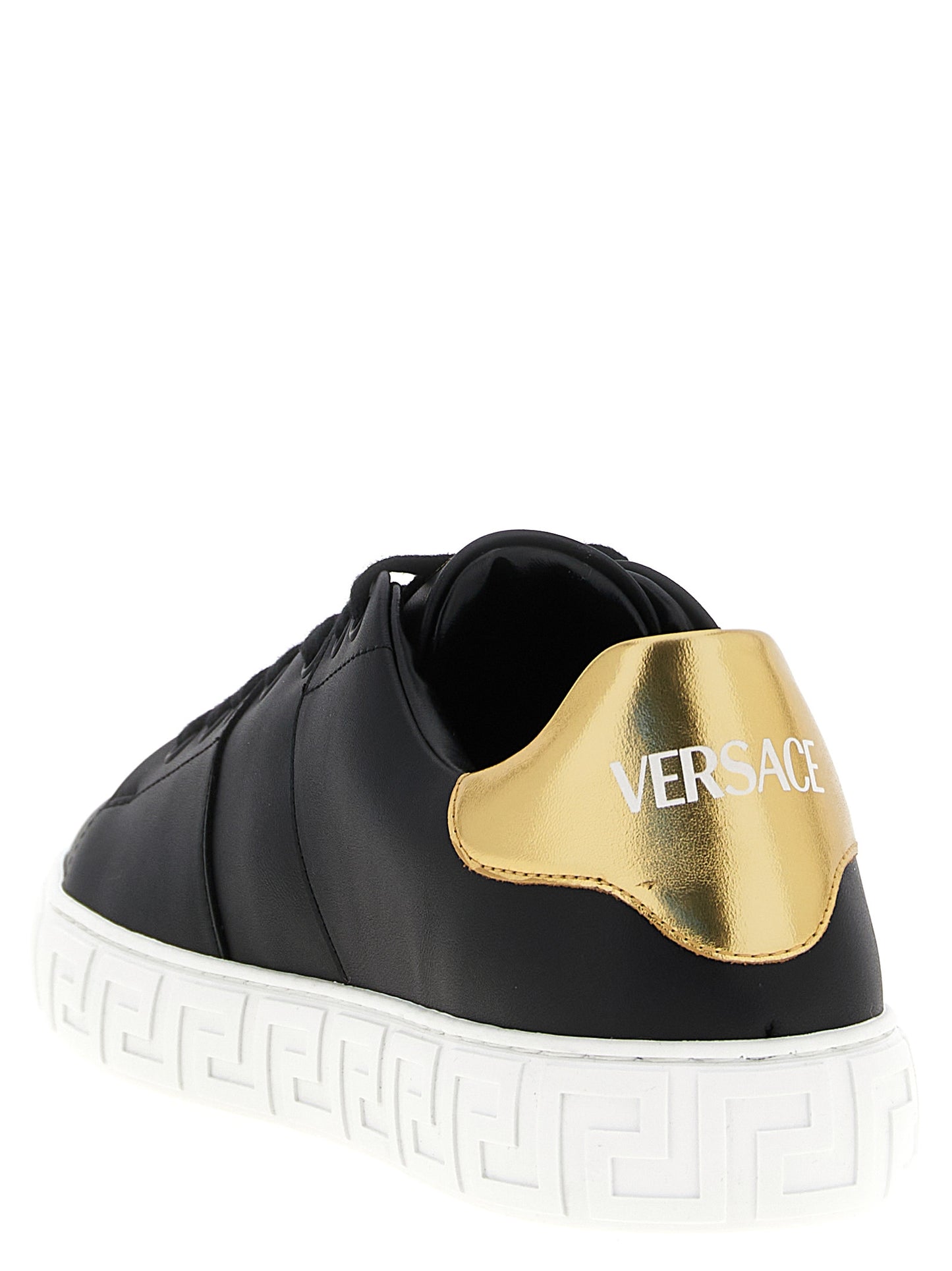 Versace Black Nylon Low Top Sneakers schwarz