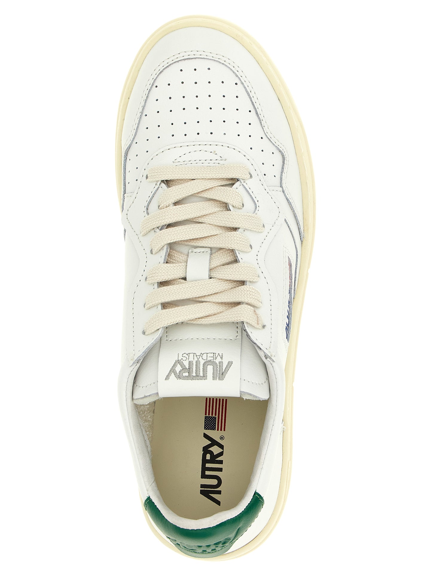 Autry Bicolor Goatskin Low Top Sneakers Curated Luxury Accessories by Orvyn