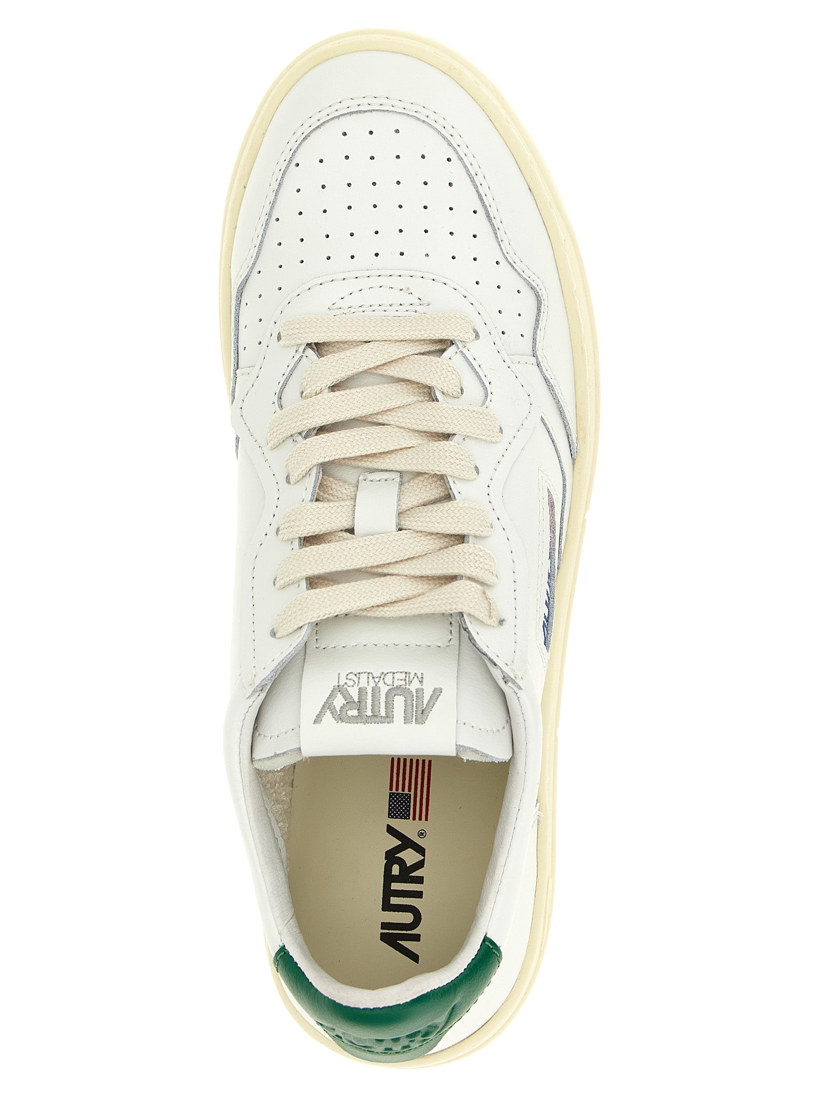 Autry Bicolor Goatskin Low Top Sneakers Curated Luxury Accessories by Orvyn