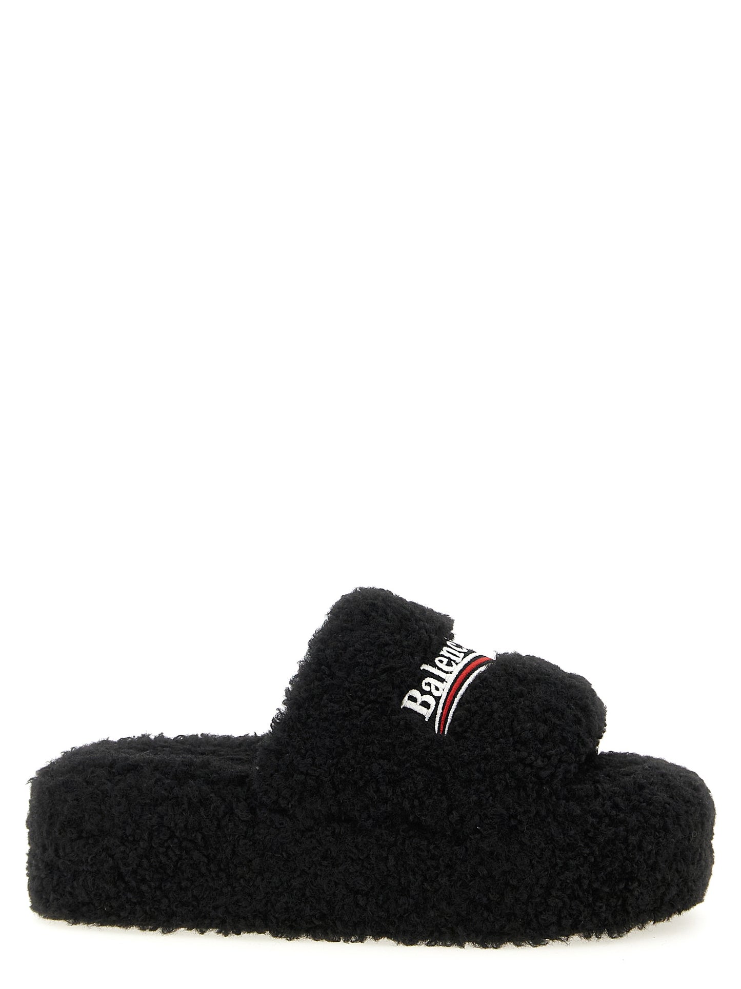Balenciaga Black Polyester Slides Curated Luxury Accessories by Orvyn