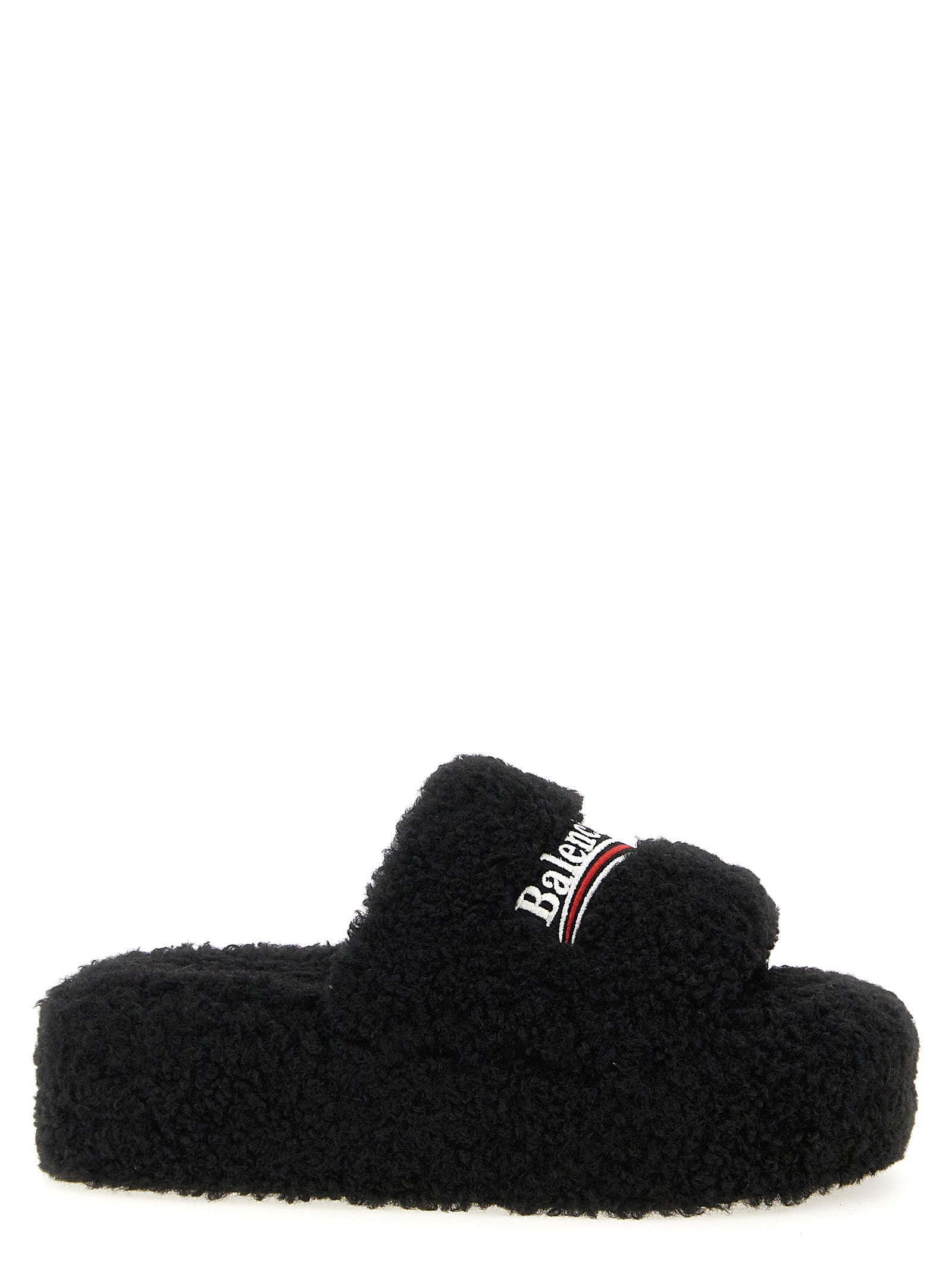 Balenciaga Black Polyester Slides Curated Luxury Accessories by Orvyn