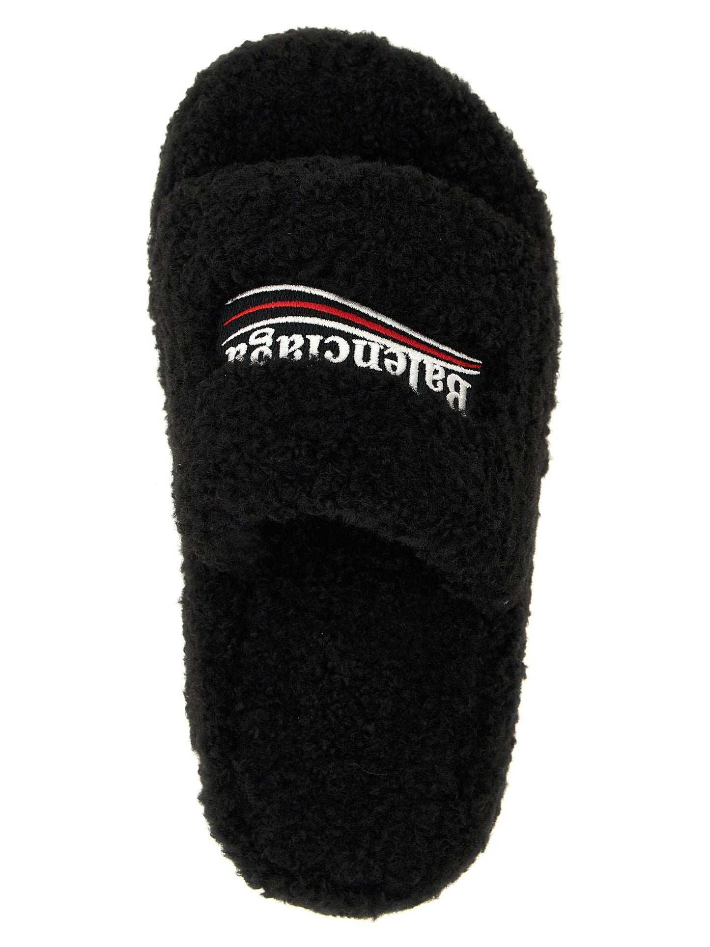 Balenciaga Black Polyester Slides Curated Luxury Accessories by Orvyn