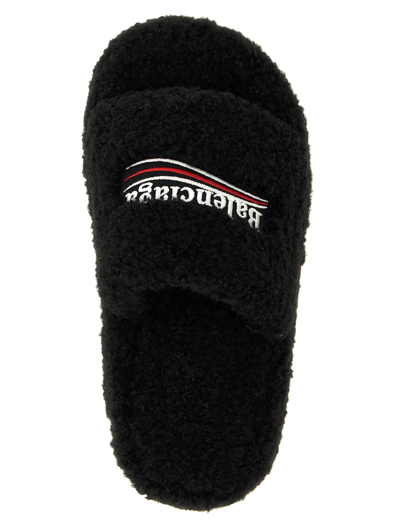 Balenciaga Black Polyester Slides Curated Luxury Accessories by Orvyn