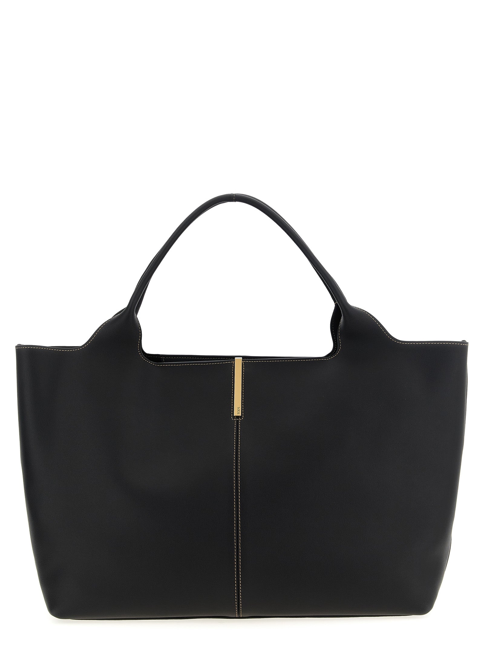 Tod's Black Calfskin Tote Bag Curated Luxury Accessories by Orvyn