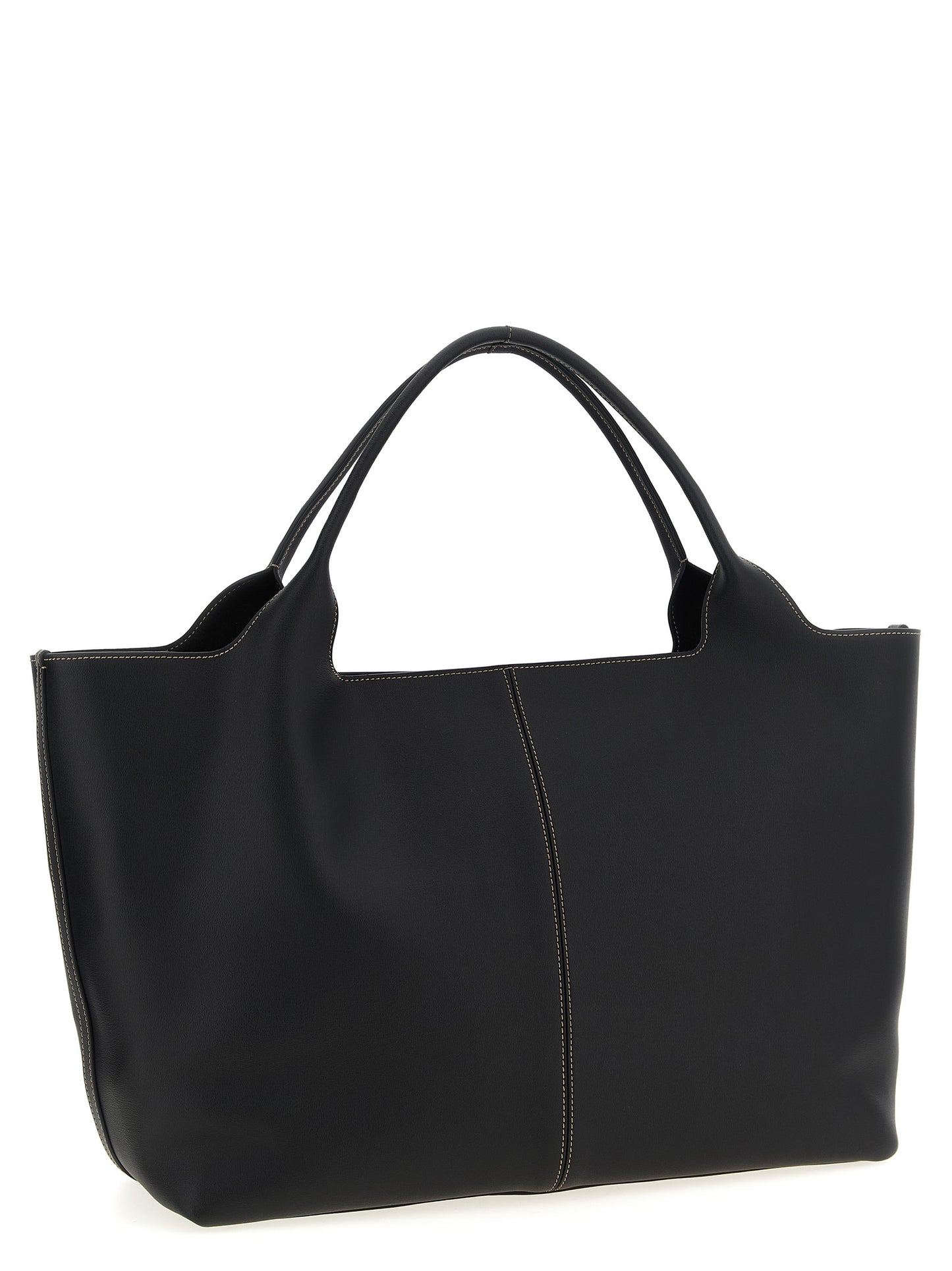 Tod's Black Calfskin Tote Bag Curated Luxury Accessories by Orvyn