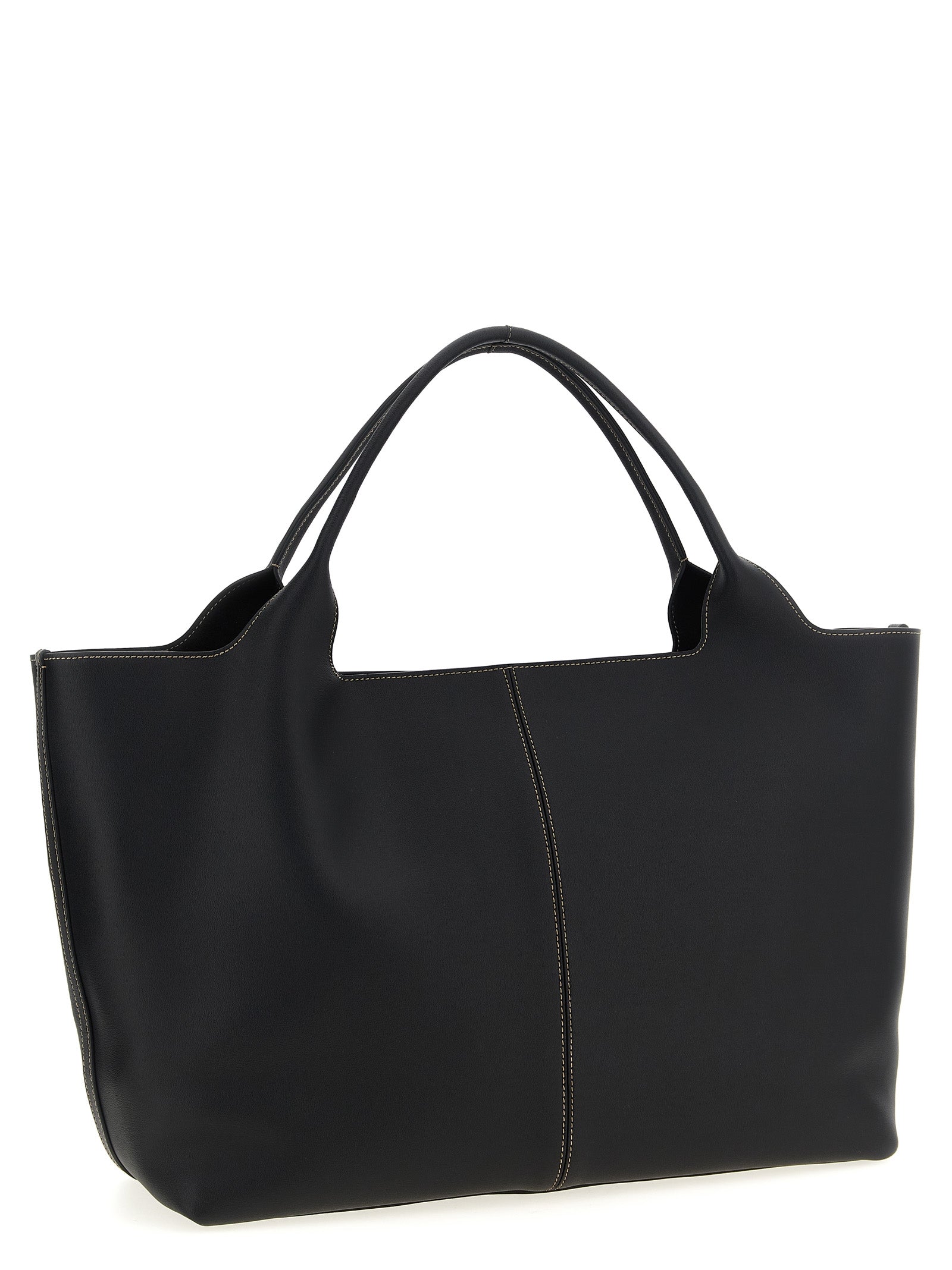 Tod's Black Calfskin Tote Bag Curated Luxury Accessories by Orvyn