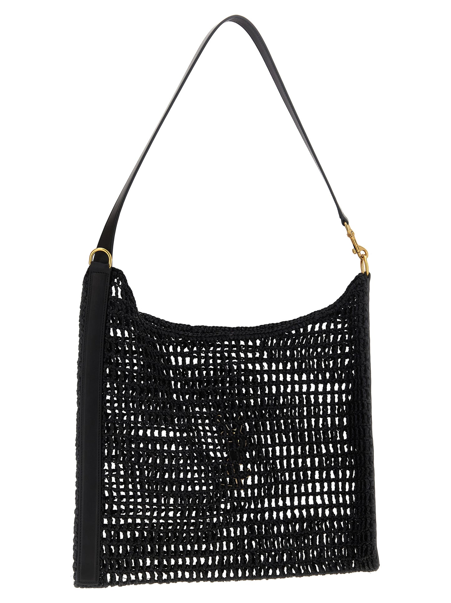 Saint Laurent Black Raffia Shoulder Bag Curated Luxury Accessories by Orvyn
