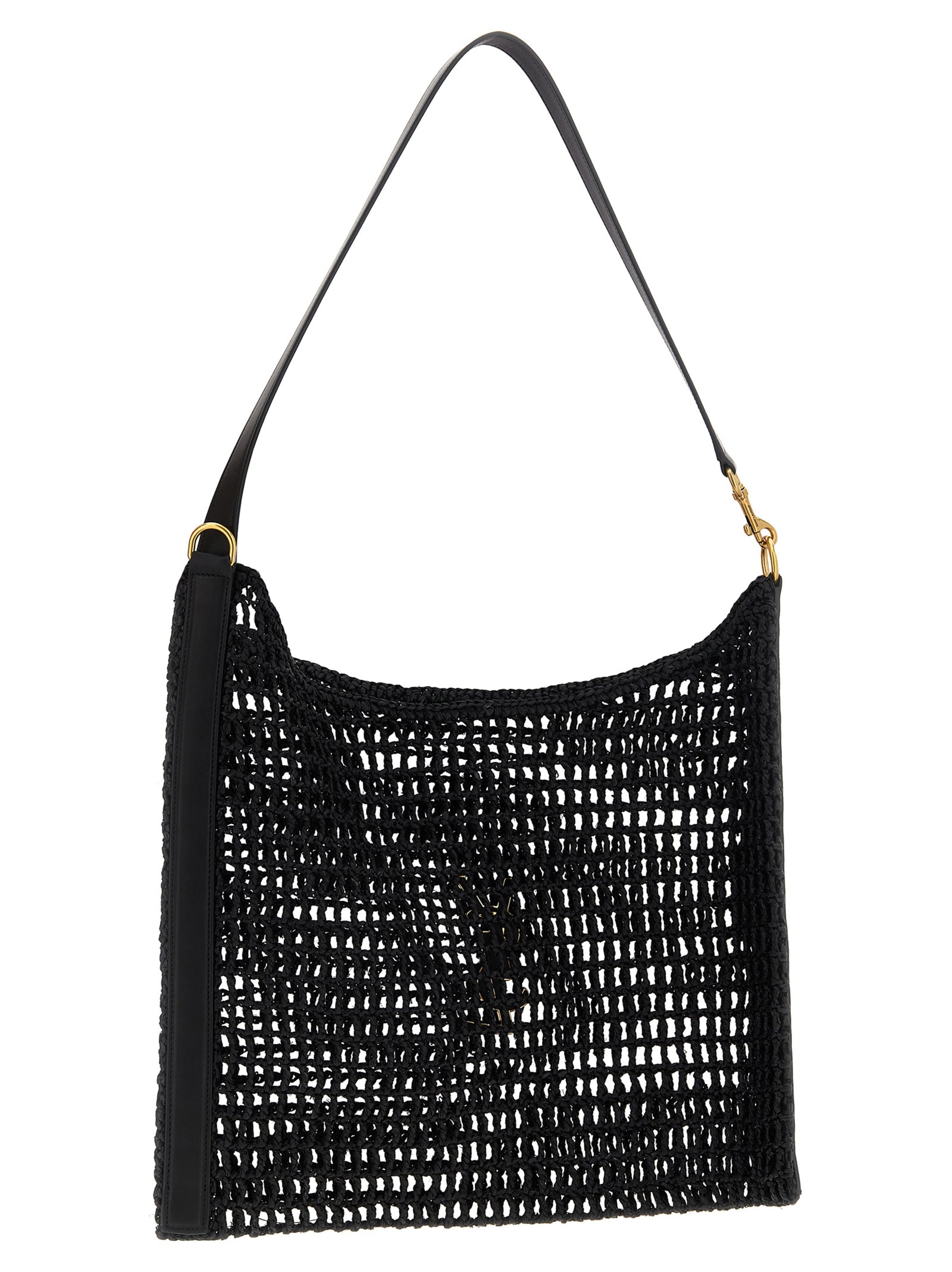 Saint Laurent Black Raffia Shoulder Bag Curated Luxury Accessories by Orvyn