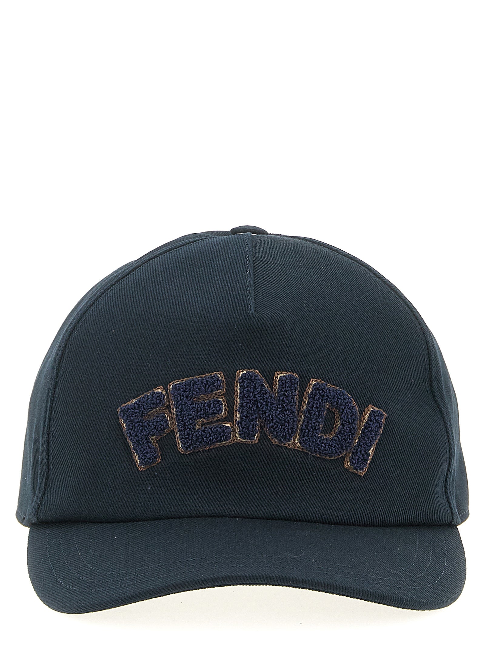 Fendi Blue Cotton Cap (Baseball Hat) Curated Luxury Accessories by Orvyn