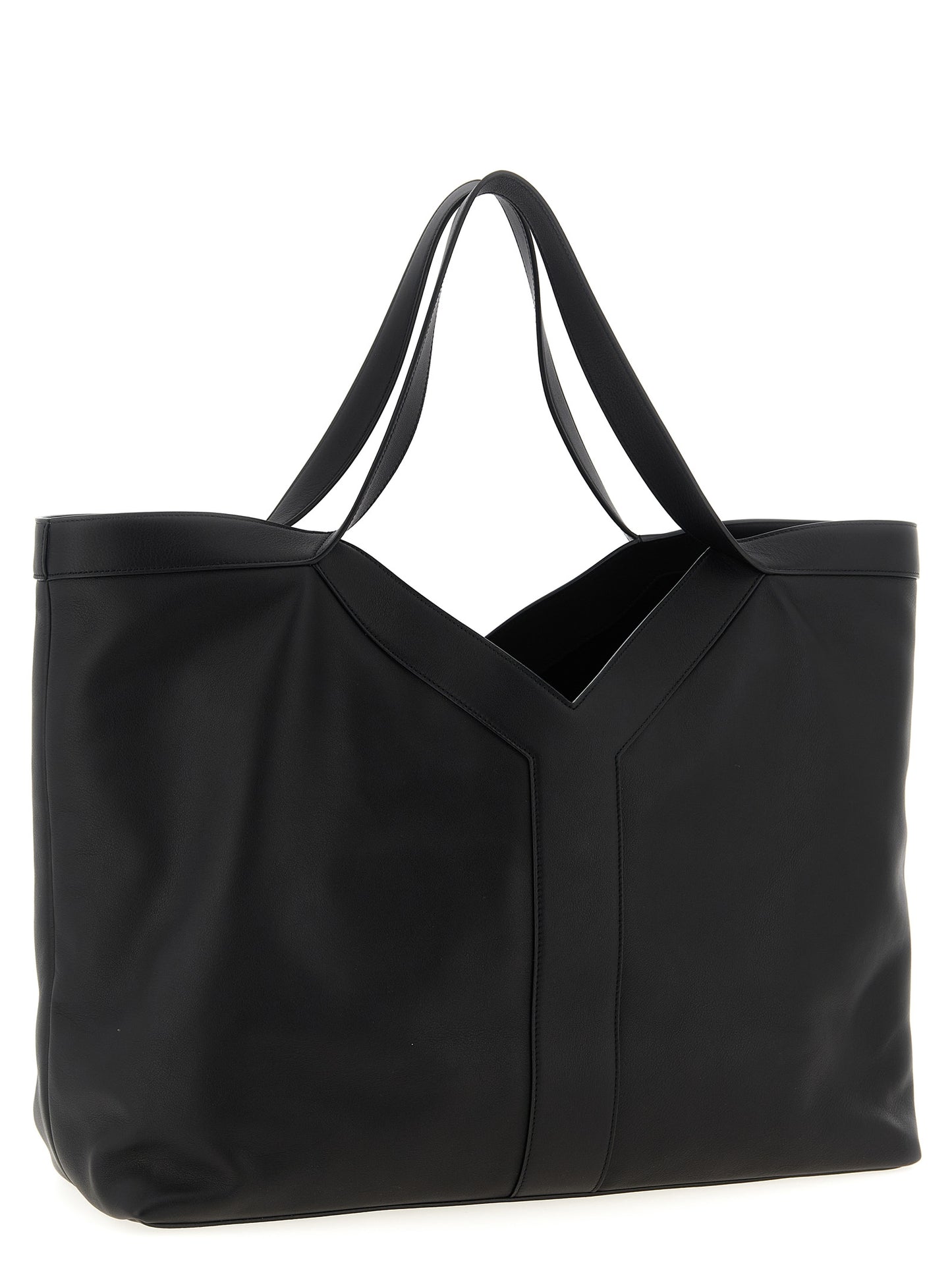 Saint Laurent Black Calfskin Tote Bag Curated Luxury Accessories by Orvyn