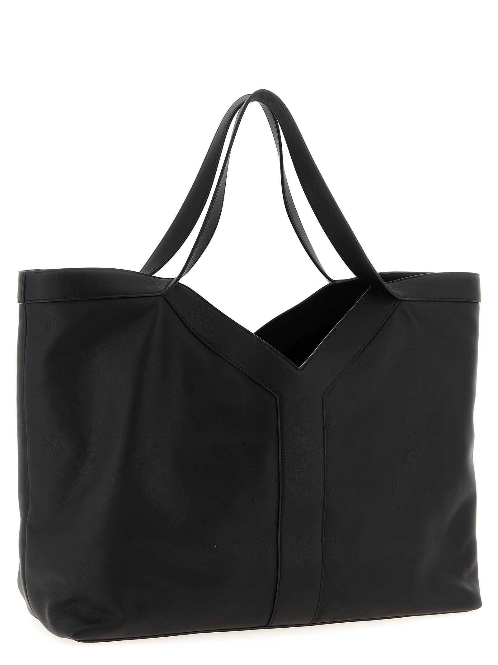 Saint Laurent Black Calfskin Tote Bag Curated Luxury Accessories by Orvyn