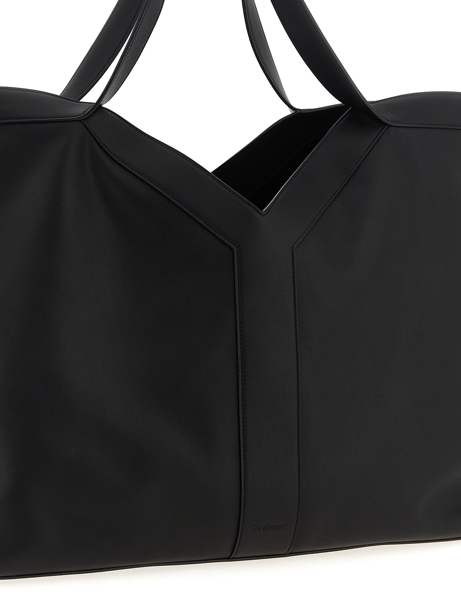 Saint Laurent Black Calfskin Tote Bag Curated Luxury Accessories by Orvyn