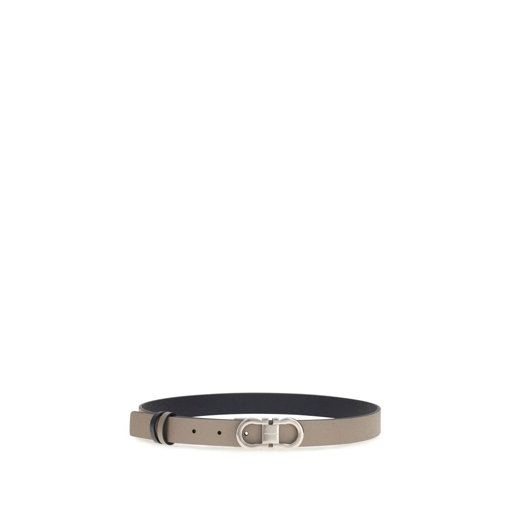 Ferragamo Gray Calf Leather Bos Taurus Regular Belt Curated Luxury Accessories by Orvyn
